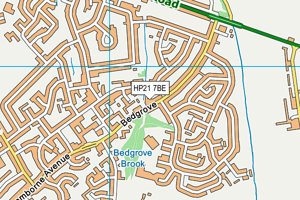 HP21 7BE map - OS VectorMap District (Ordnance Survey)