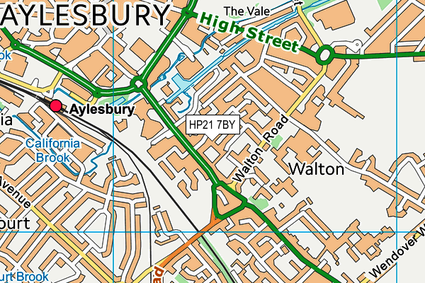 HP21 7BY map - OS VectorMap District (Ordnance Survey)