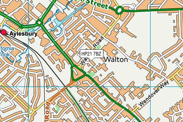 HP21 7BZ map - OS VectorMap District (Ordnance Survey)