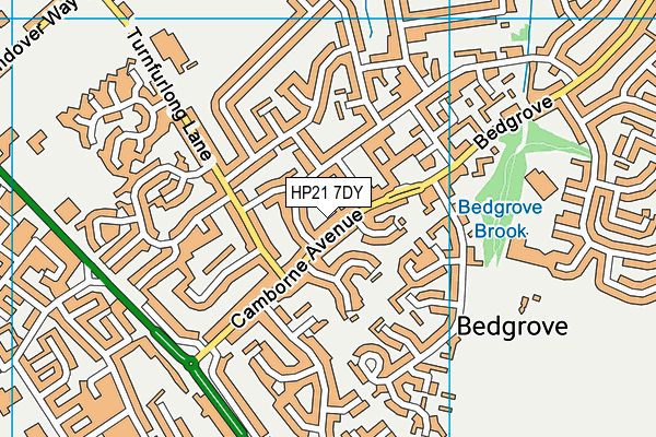 HP21 7DY map - OS VectorMap District (Ordnance Survey)