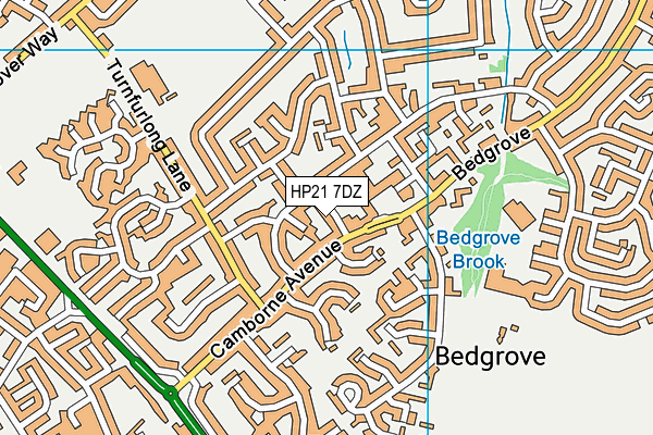 HP21 7DZ map - OS VectorMap District (Ordnance Survey)