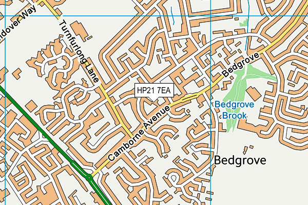 HP21 7EA map - OS VectorMap District (Ordnance Survey)