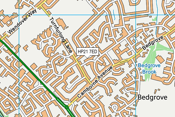 HP21 7ED map - OS VectorMap District (Ordnance Survey)