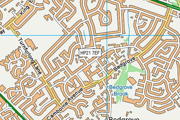 HP21 7EF map - OS VectorMap District (Ordnance Survey)