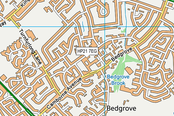 HP21 7EG map - OS VectorMap District (Ordnance Survey)