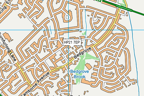 HP21 7EP map - OS VectorMap District (Ordnance Survey)