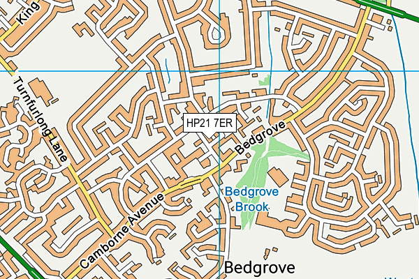 HP21 7ER map - OS VectorMap District (Ordnance Survey)