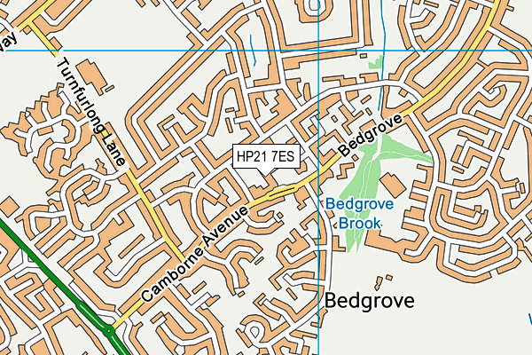 HP21 7ES map - OS VectorMap District (Ordnance Survey)