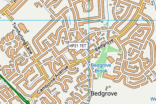 HP21 7ET map - OS VectorMap District (Ordnance Survey)