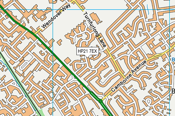 HP21 7EX map - OS VectorMap District (Ordnance Survey)