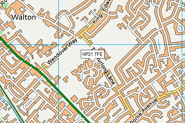 HP21 7FE map - OS VectorMap District (Ordnance Survey)