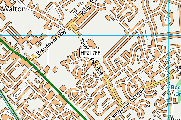 HP21 7FF map - OS VectorMap District (Ordnance Survey)