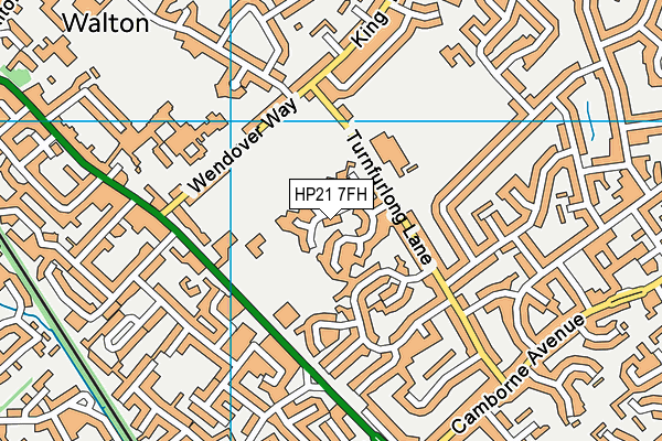 HP21 7FH map - OS VectorMap District (Ordnance Survey)