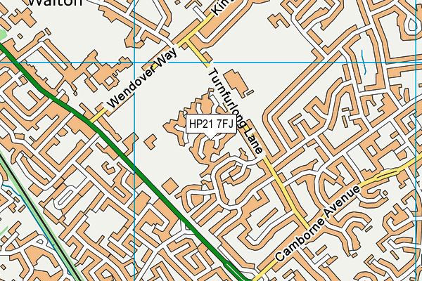 HP21 7FJ map - OS VectorMap District (Ordnance Survey)