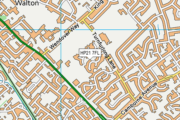 HP21 7FL map - OS VectorMap District (Ordnance Survey)