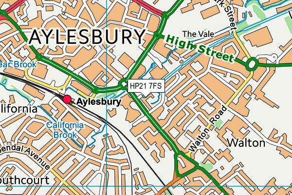 HP21 7FS map - OS VectorMap District (Ordnance Survey)