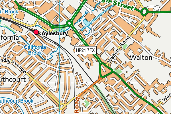 HP21 7FX map - OS VectorMap District (Ordnance Survey)