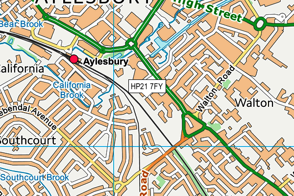 HP21 7FY map - OS VectorMap District (Ordnance Survey)