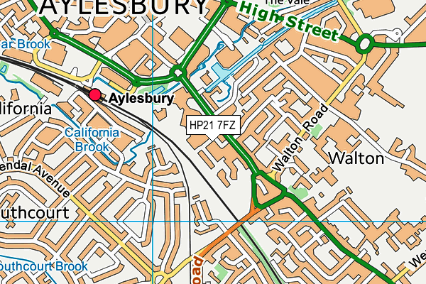 HP21 7FZ map - OS VectorMap District (Ordnance Survey)