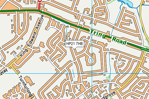 HP21 7HB map - OS VectorMap District (Ordnance Survey)