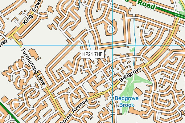 HP21 7HF map - OS VectorMap District (Ordnance Survey)