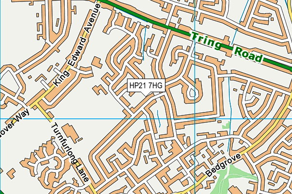 HP21 7HG map - OS VectorMap District (Ordnance Survey)