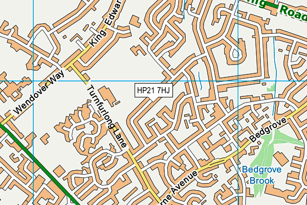 HP21 7HJ map - OS VectorMap District (Ordnance Survey)