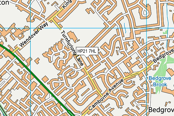 HP21 7HL map - OS VectorMap District (Ordnance Survey)