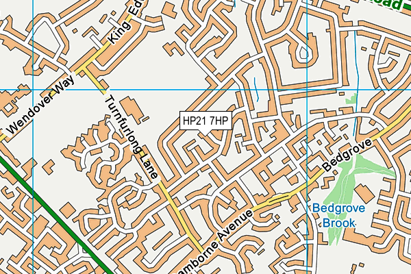 HP21 7HP map - OS VectorMap District (Ordnance Survey)