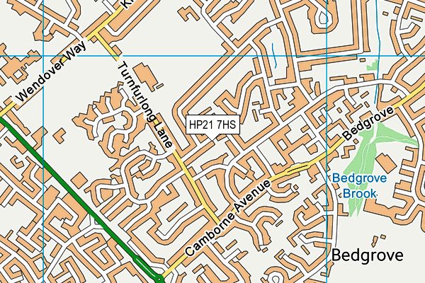 HP21 7HS map - OS VectorMap District (Ordnance Survey)