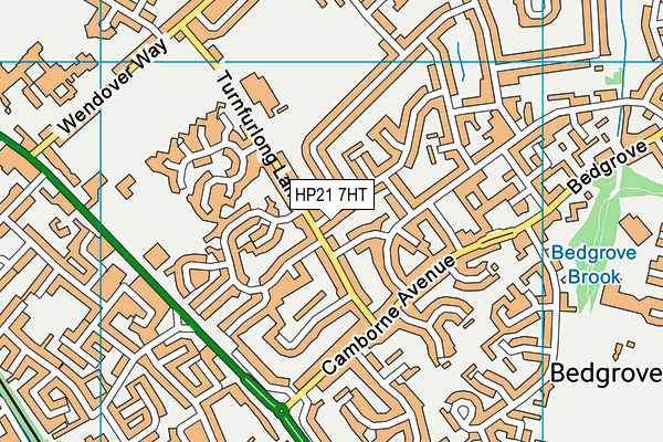 HP21 7HT map - OS VectorMap District (Ordnance Survey)