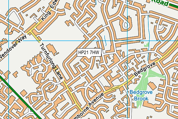 HP21 7HW map - OS VectorMap District (Ordnance Survey)