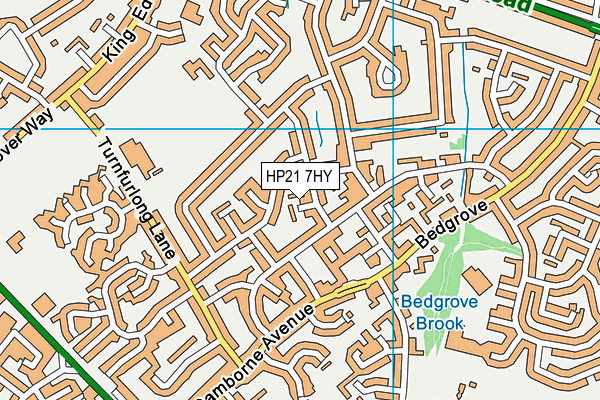 HP21 7HY map - OS VectorMap District (Ordnance Survey)