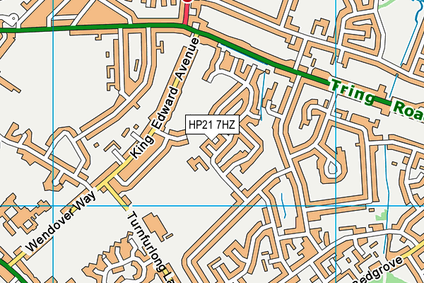 HP21 7HZ map - OS VectorMap District (Ordnance Survey)