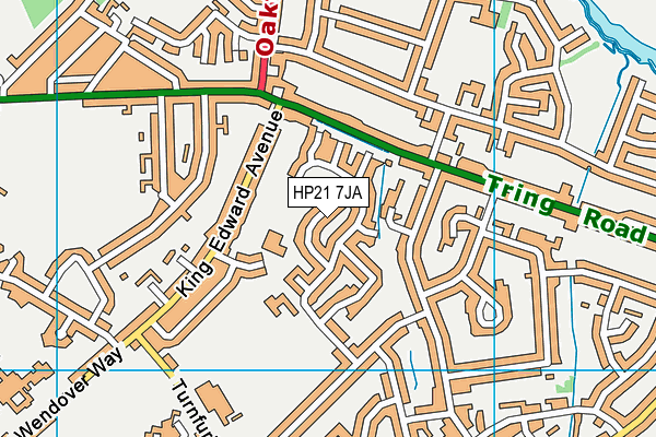 HP21 7JA map - OS VectorMap District (Ordnance Survey)