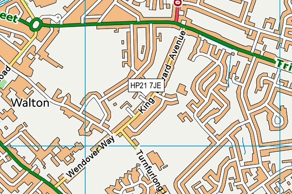 HP21 7JE map - OS VectorMap District (Ordnance Survey)