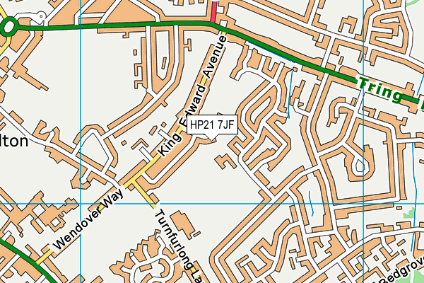 HP21 7JF map - OS VectorMap District (Ordnance Survey)
