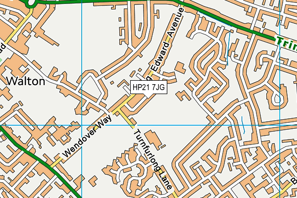 HP21 7JG map - OS VectorMap District (Ordnance Survey)
