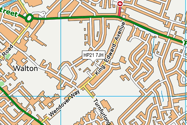 HP21 7JH map - OS VectorMap District (Ordnance Survey)