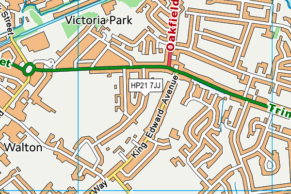 HP21 7JJ map - OS VectorMap District (Ordnance Survey)