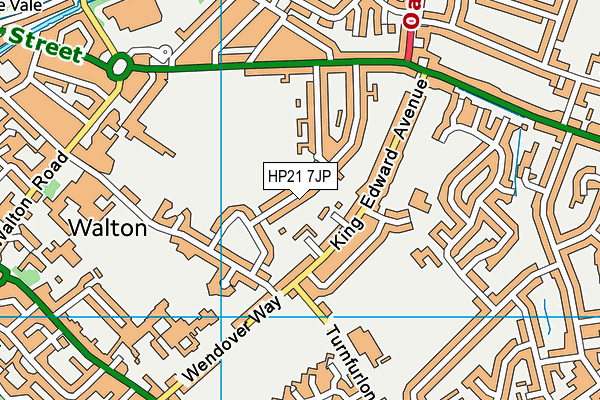 HP21 7JP map - OS VectorMap District (Ordnance Survey)