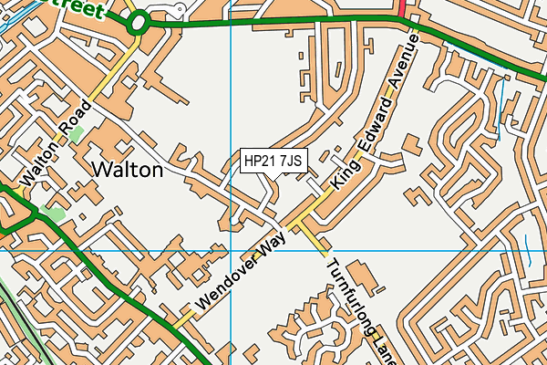 HP21 7JS map - OS VectorMap District (Ordnance Survey)