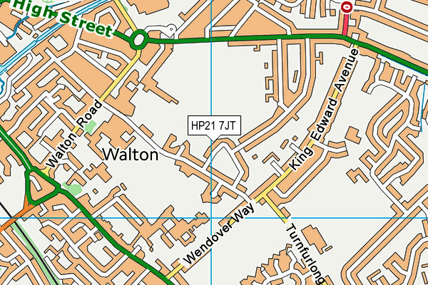 HP21 7JT map - OS VectorMap District (Ordnance Survey)