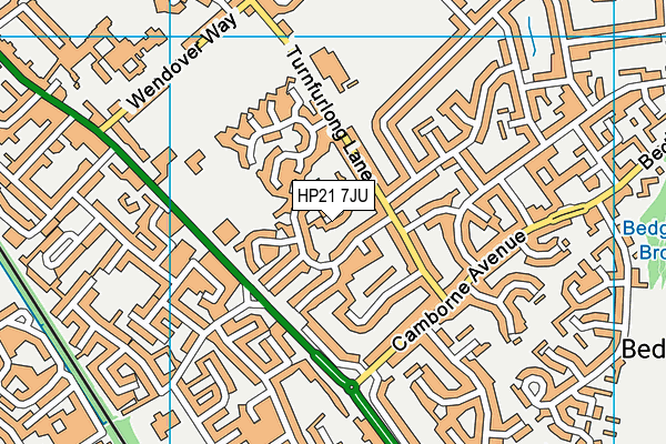 HP21 7JU map - OS VectorMap District (Ordnance Survey)