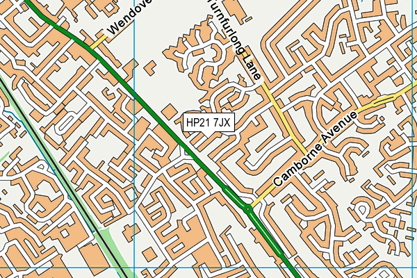 HP21 7JX map - OS VectorMap District (Ordnance Survey)