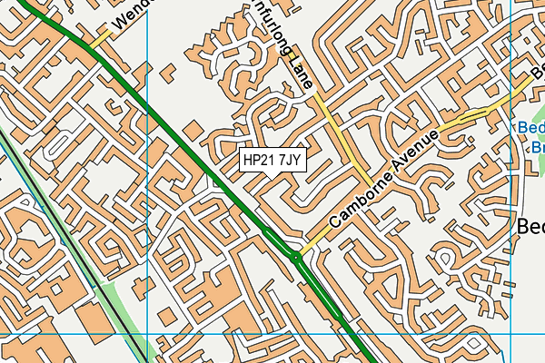 HP21 7JY map - OS VectorMap District (Ordnance Survey)