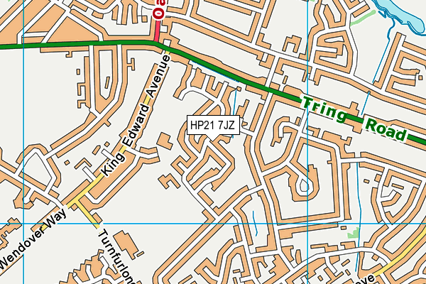 HP21 7JZ map - OS VectorMap District (Ordnance Survey)