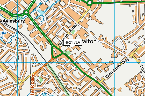 HP21 7LA map - OS VectorMap District (Ordnance Survey)