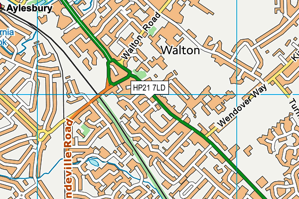 HP21 7LD map - OS VectorMap District (Ordnance Survey)