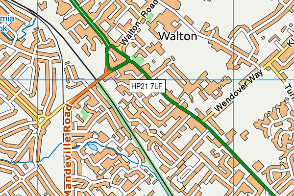 HP21 7LF map - OS VectorMap District (Ordnance Survey)